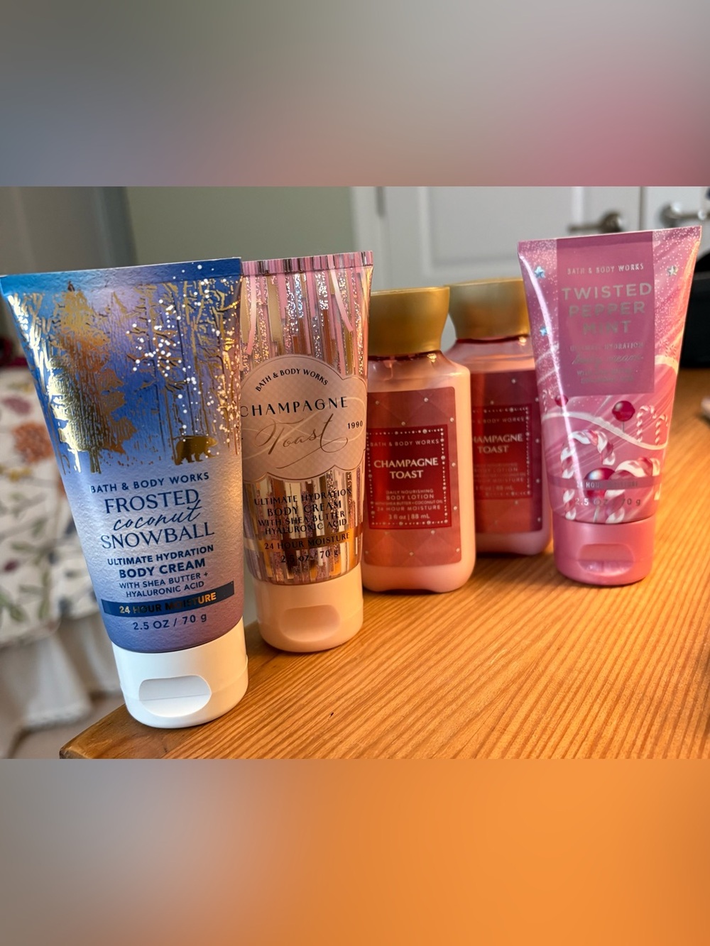 Lot Of 5 Bath & Body Works, 3~ Body Cream, 2~ Body Lotion. NEW